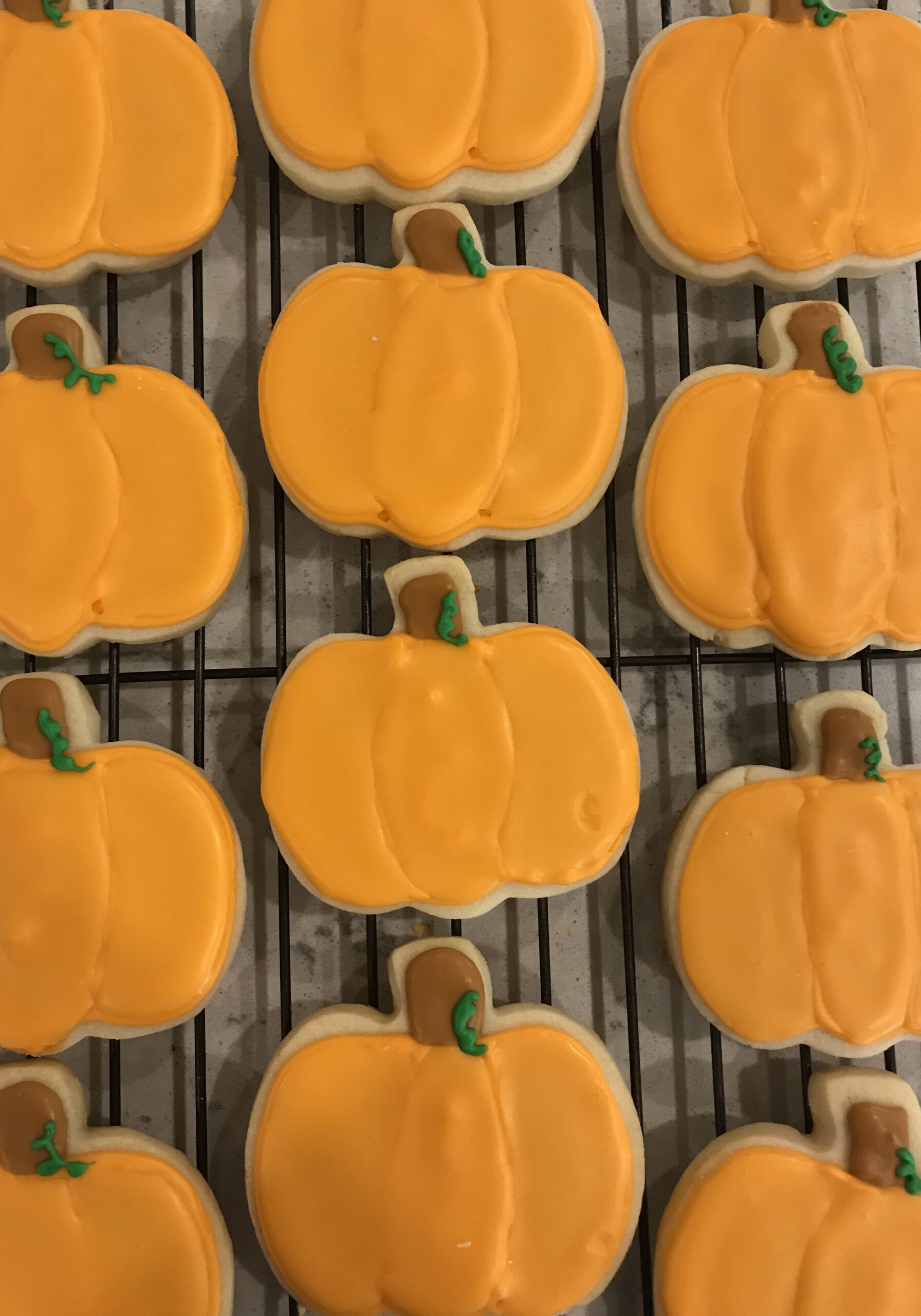 Pumpkin sugar cookies for C4C 2021 (straight top view)